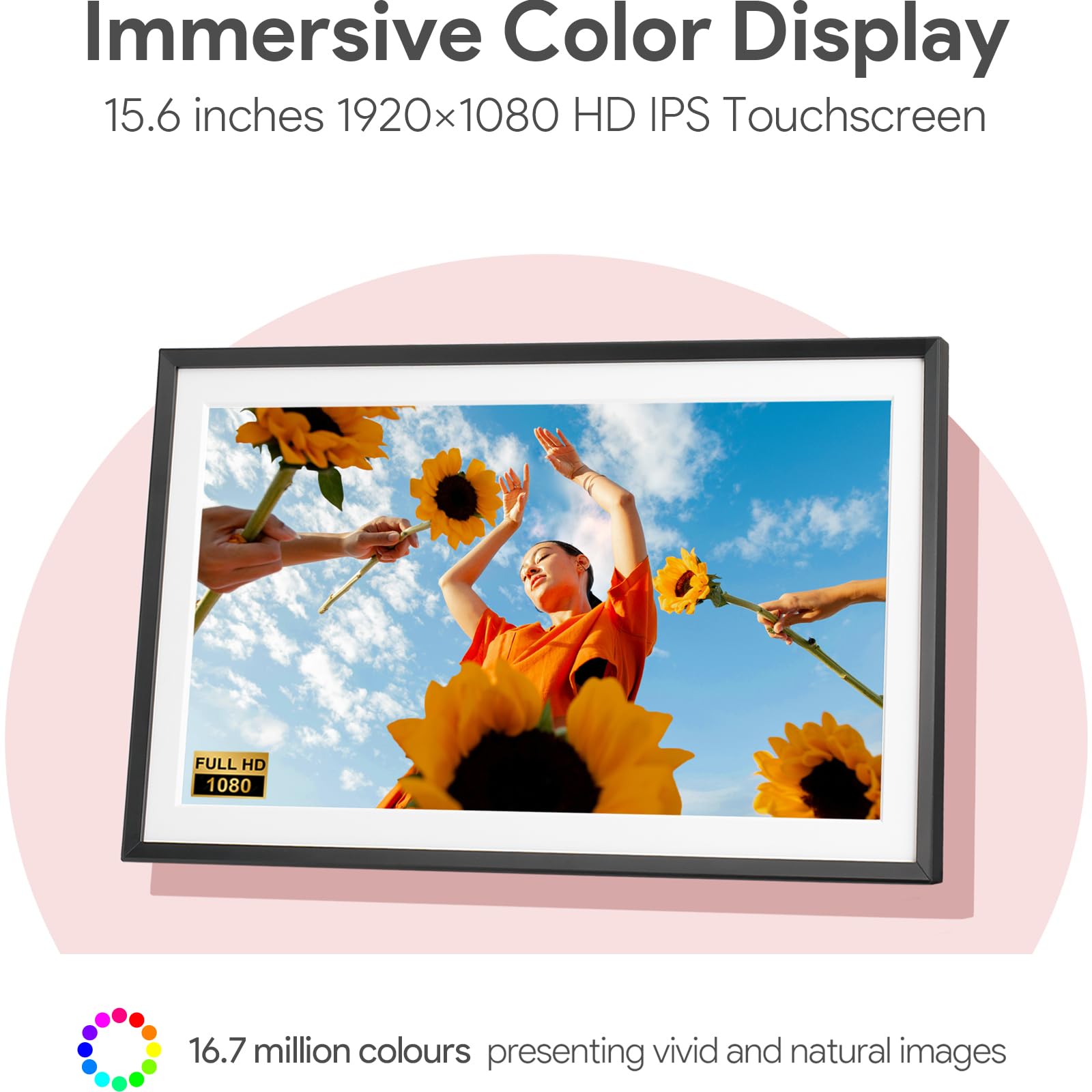 10.1'' Digital Picture Frame with 32GB Storage, WiFi Digital Photo Frame with 1280x800 IPS Touch Screen, Share Photos/Videos and Send Best Wishes via Free App