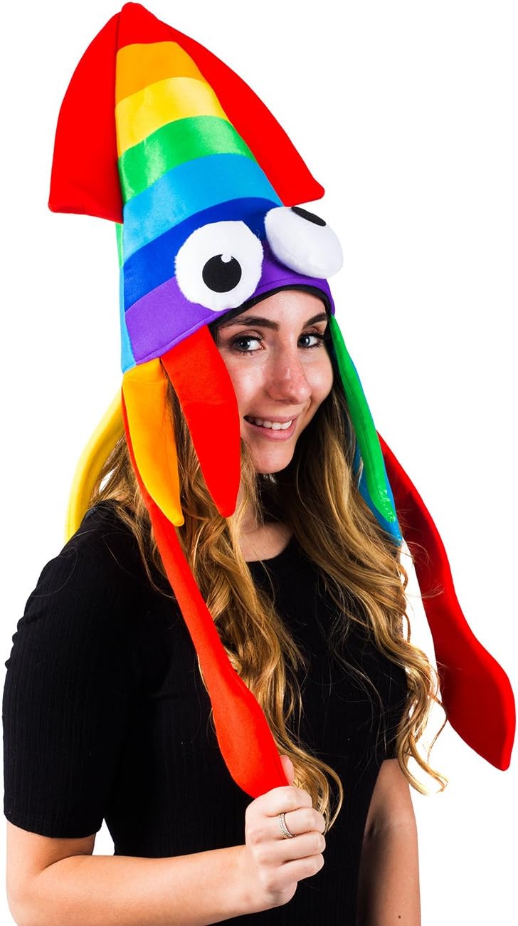 Tigerdoe Squid Hat - 2 Pack - Rainbow Squid Hat - Sea Animal Hat – Rainbow Costume Accessories - Crazy Hats