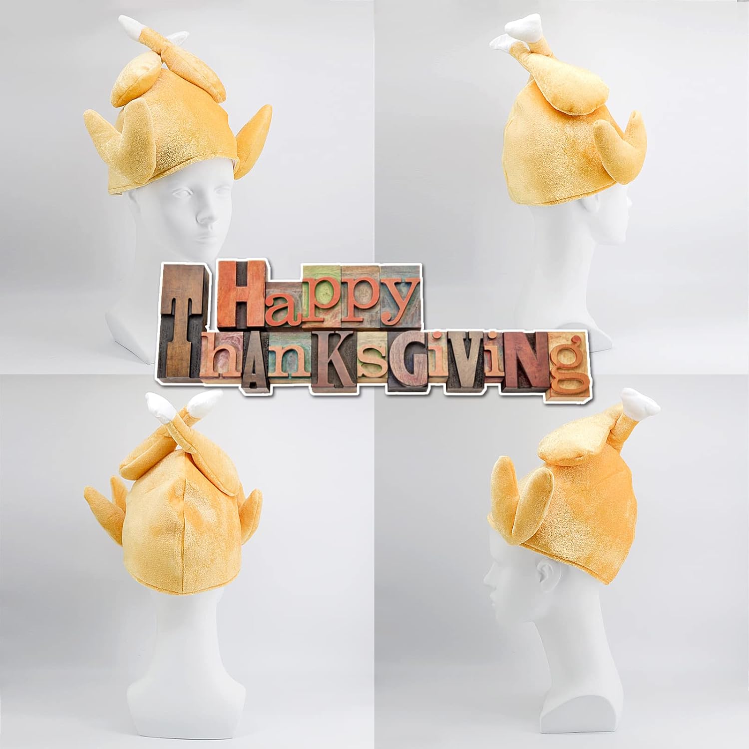 funny hat Roasted Turkey Hats Funny Thanksgiving Party Accessories for Women Men Kids