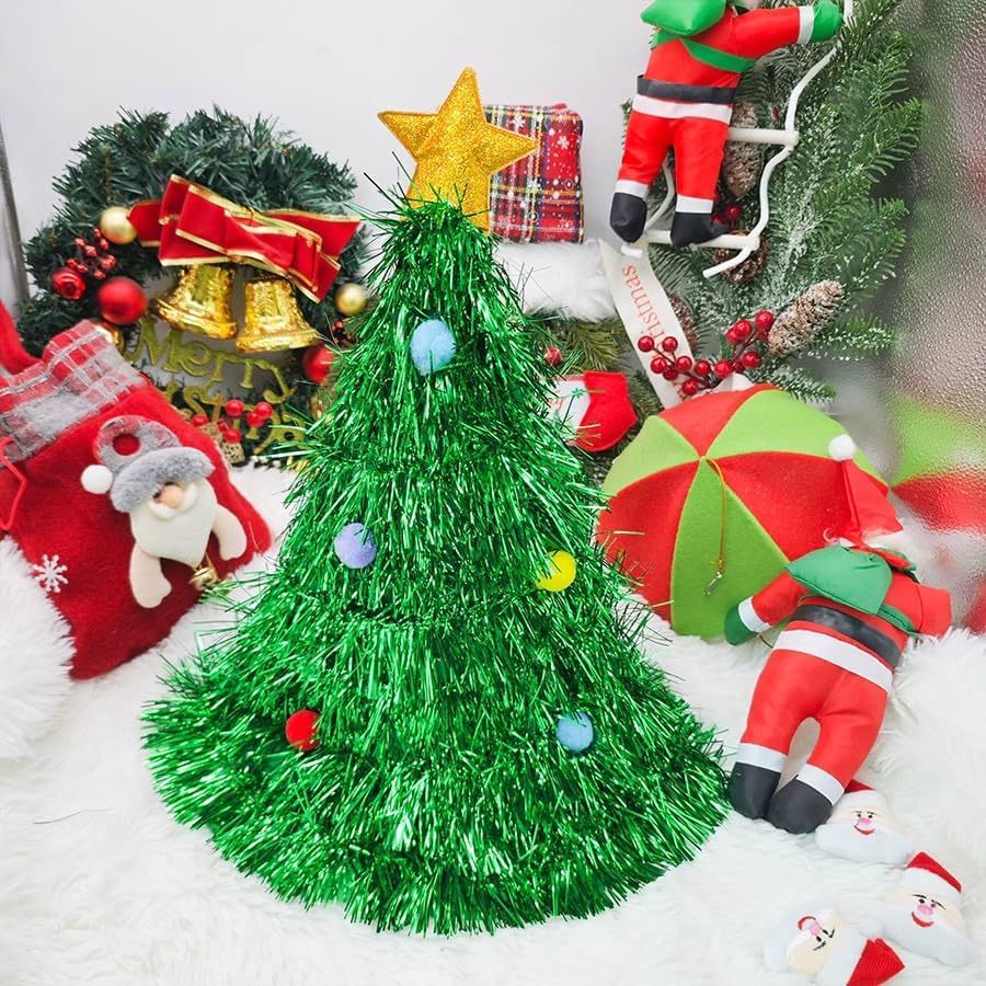 2 Pack Christmas Hats Set – Christmas Tree Holiday Hat & Christmas Santa Pants Hat for Funny, Novelty Adult Christmas Hats