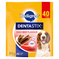 PEDIGREE DENTASTIX Oral Care Original Adult Dog Treats - For Medium Breeds - Reduces Plaque and Tartar Buildup - 40 Sticks 972g Pouch
