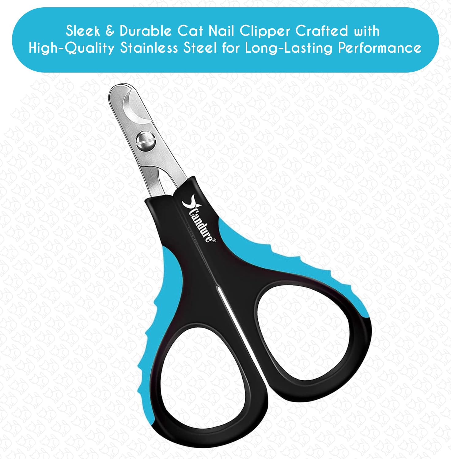 Candure Dog Nail Clippers and Trimmer with Safety Guard to Avoid Over-Cutting Toe Nails- Professional Grooming Razor Edge Blades Pet Nail Clipper with Free Nail File for Small Medium Large Breeds