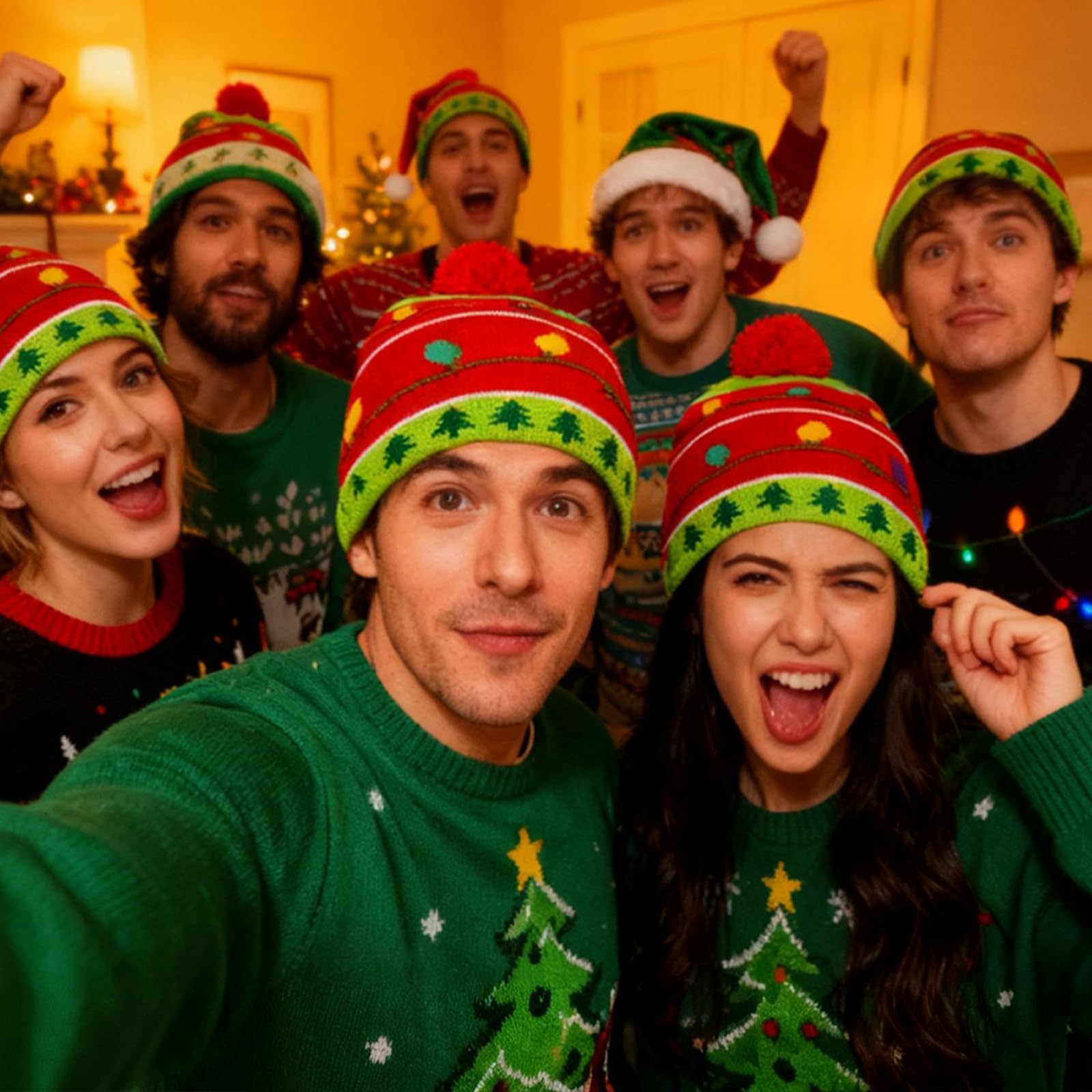 Christmas Beanie Winter Hat, Holiday Funny Xmas Gifts for Men Women Teens