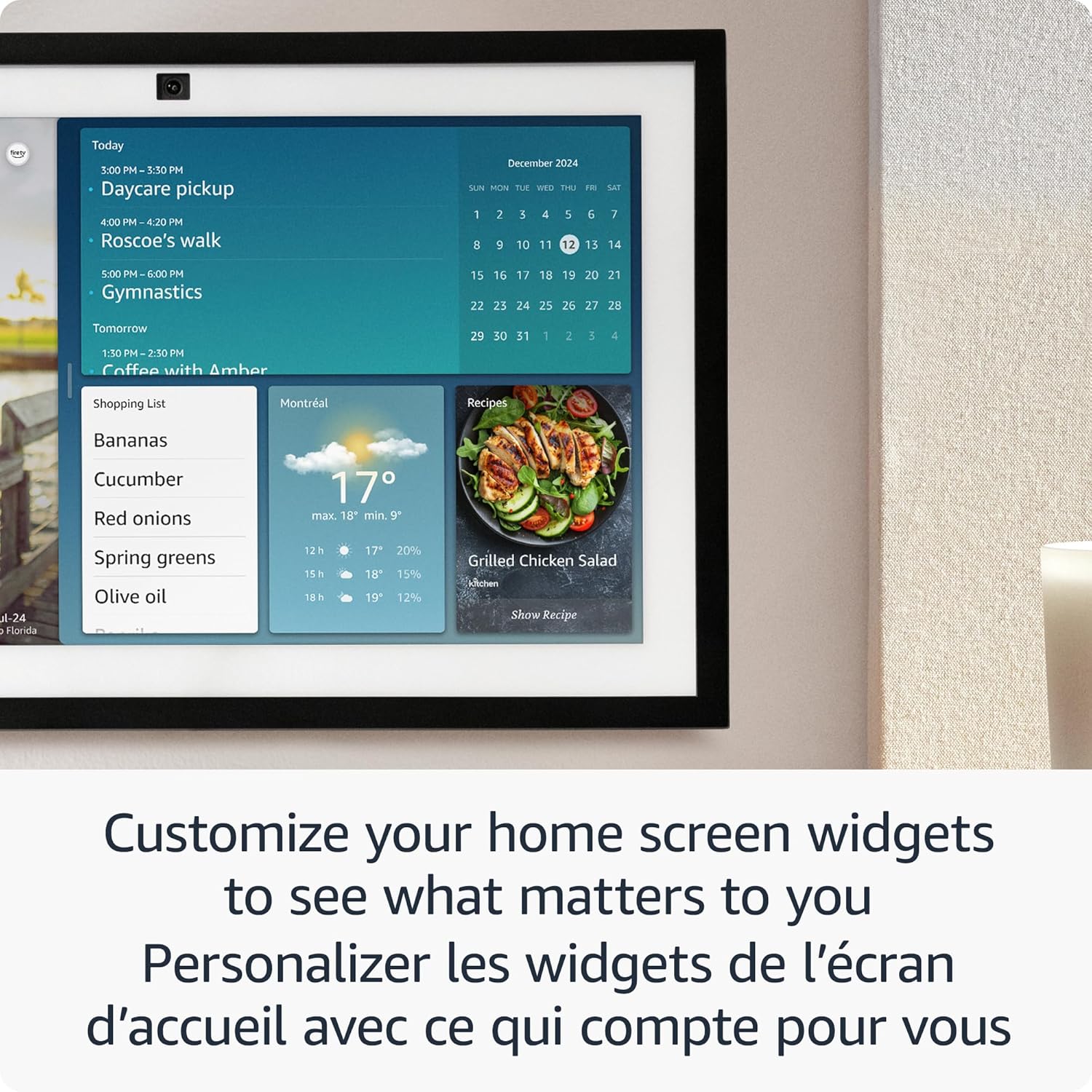 Amazon Echo Show 21 (newest model), Full HD 21” kitchen hub for home organization, with built-in Fire TV and Alexa, with Alexa+ Early Access