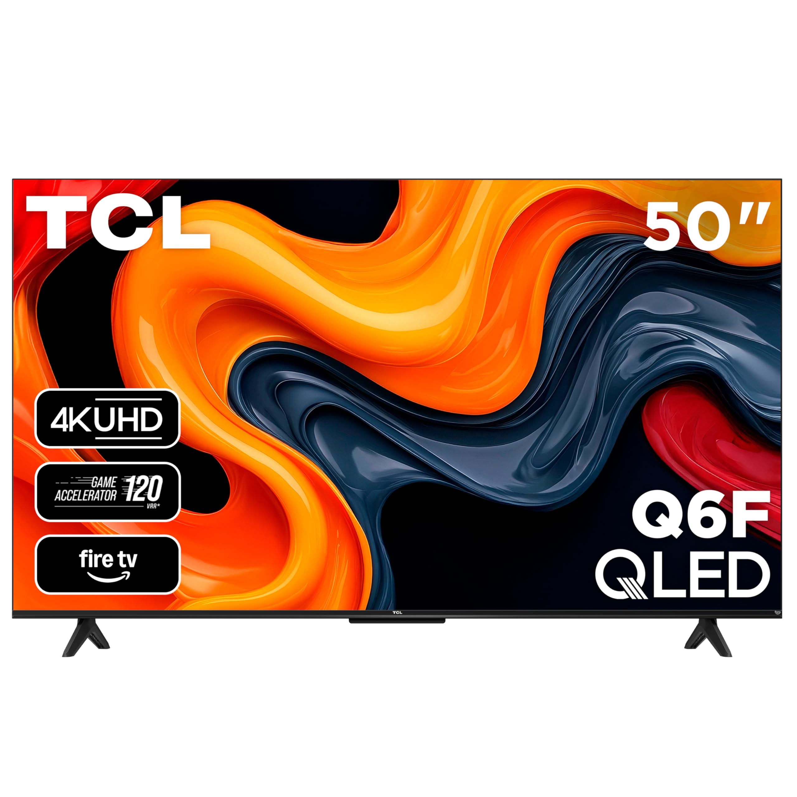 TCL 65-Inch Q6 QLED 4K UHD Smart TV with Fire TV (65Q651F, 2025 Model) Dolby Vision, HDR PRO+, Dolby Atmos, Alexa Built-in with Voice Remote, Apple AirPlay 2 Compatibility, Streaming Television