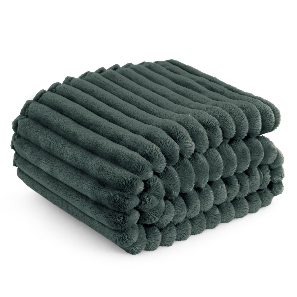 Bedsure Throw Blanket Living Room Home Decor- Gift for Mom Women Men, Soft Fluffy Fleece Cozy Fuzzy Plush Warm White Couch Bed Winter Blanket, Bedroom Christmas Decor Gifts for Him Her, 50x60