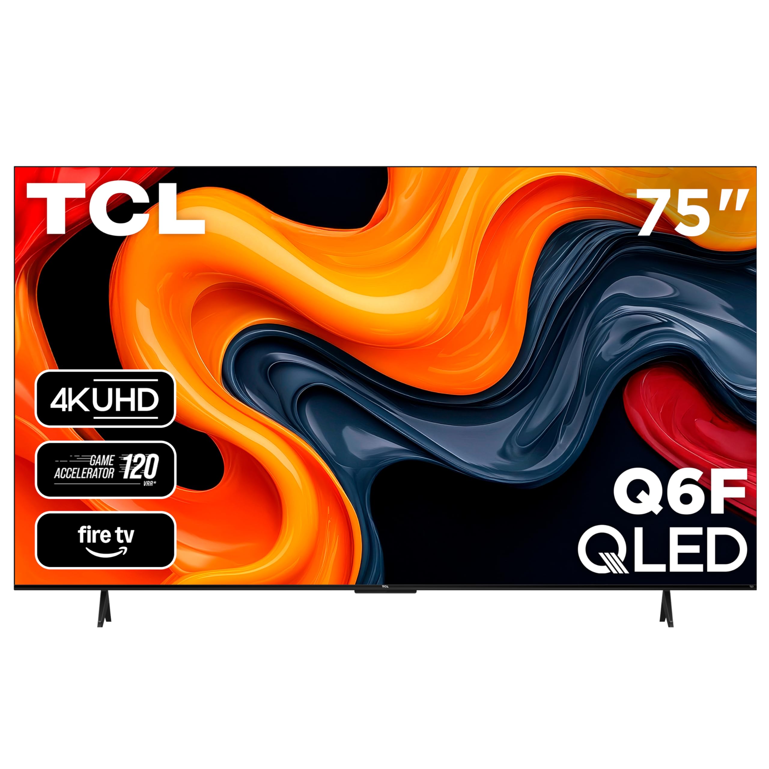 TCL 65-Inch Q6 QLED 4K UHD Smart TV with Fire TV (65Q651F, 2025 Model) Dolby Vision, HDR PRO+, Dolby Atmos, Alexa Built-in with Voice Remote, Apple AirPlay 2 Compatibility, Streaming Television