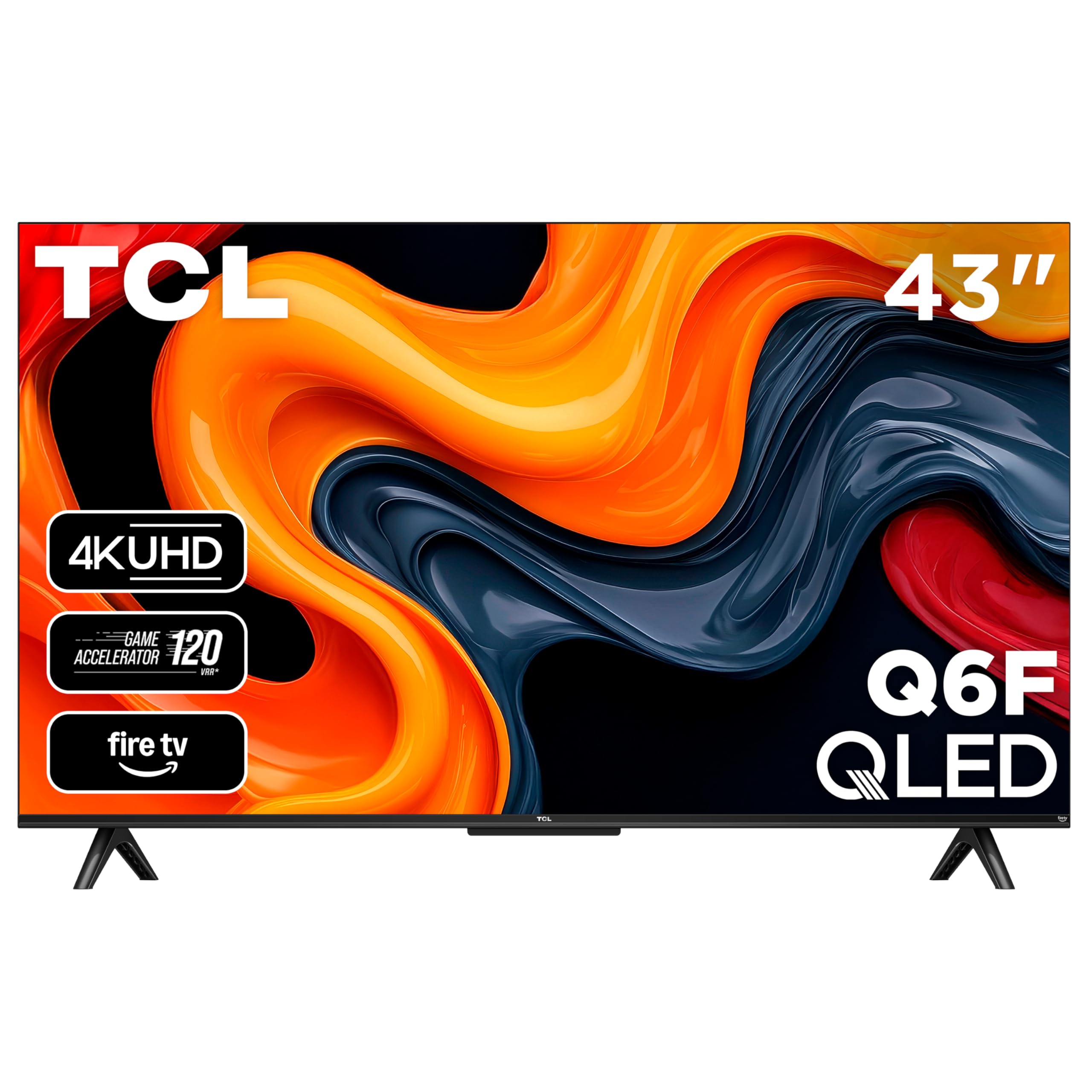TCL 65-Inch Q6 QLED 4K UHD Smart TV with Fire TV (65Q651F, 2025 Model) Dolby Vision, HDR PRO+, Dolby Atmos, Alexa Built-in with Voice Remote, Apple AirPlay 2 Compatibility, Streaming Television