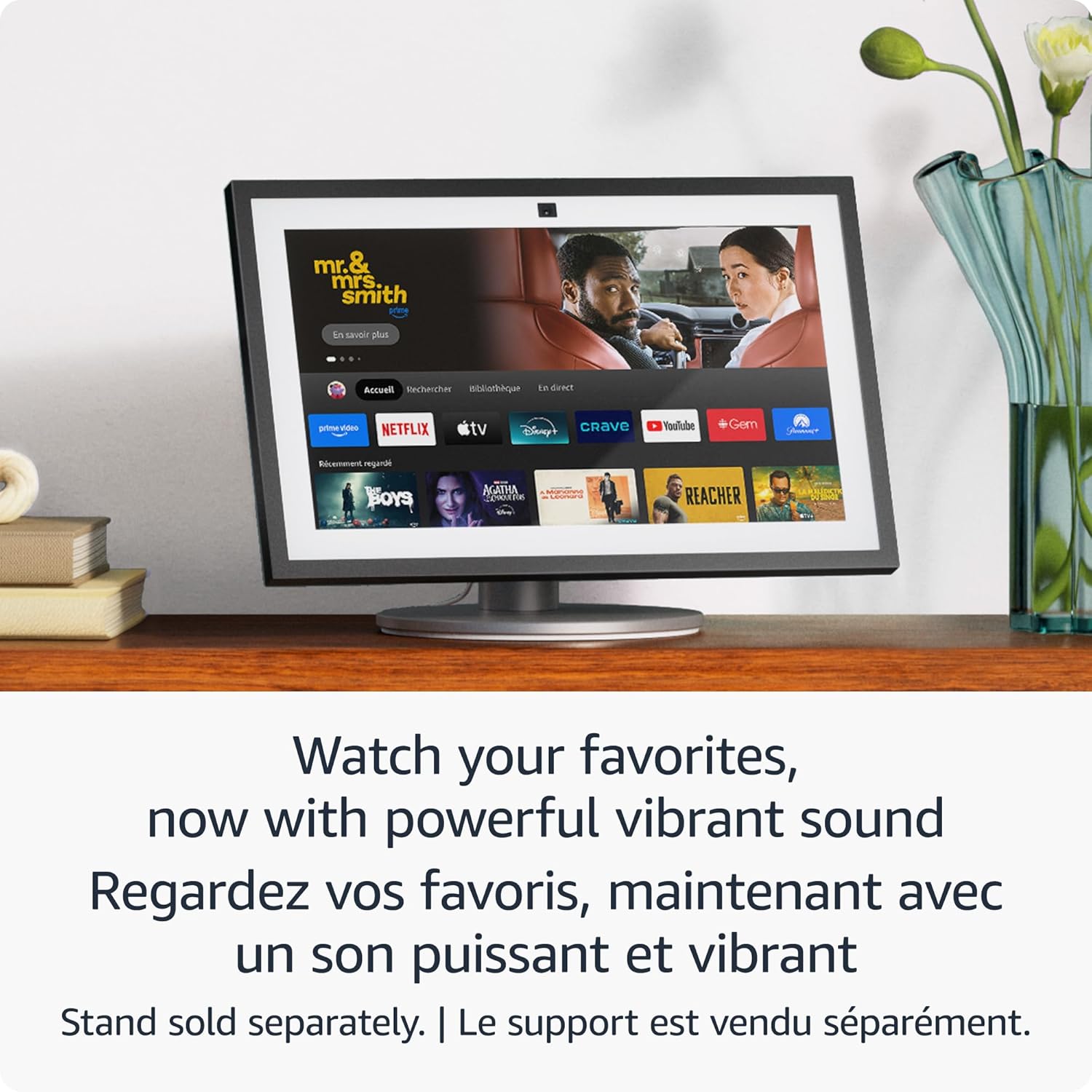 Amazon Echo Show 21 (newest model), Full HD 21” kitchen hub for home organization, with built-in Fire TV and Alexa, with Alexa+ Early Access