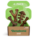Benebone Large 4-Pack Dog Chew Toys for Aggressive Chewers, Made in USA, 90lbs and Under