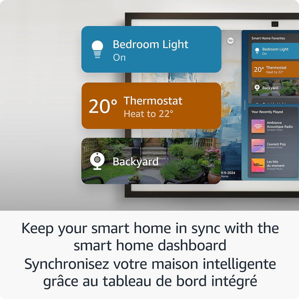 Amazon Echo Show 21 (newest model), Full HD 21” kitchen hub for home organization, with built-in Fire TV and Alexa, with Alexa+ Early Access