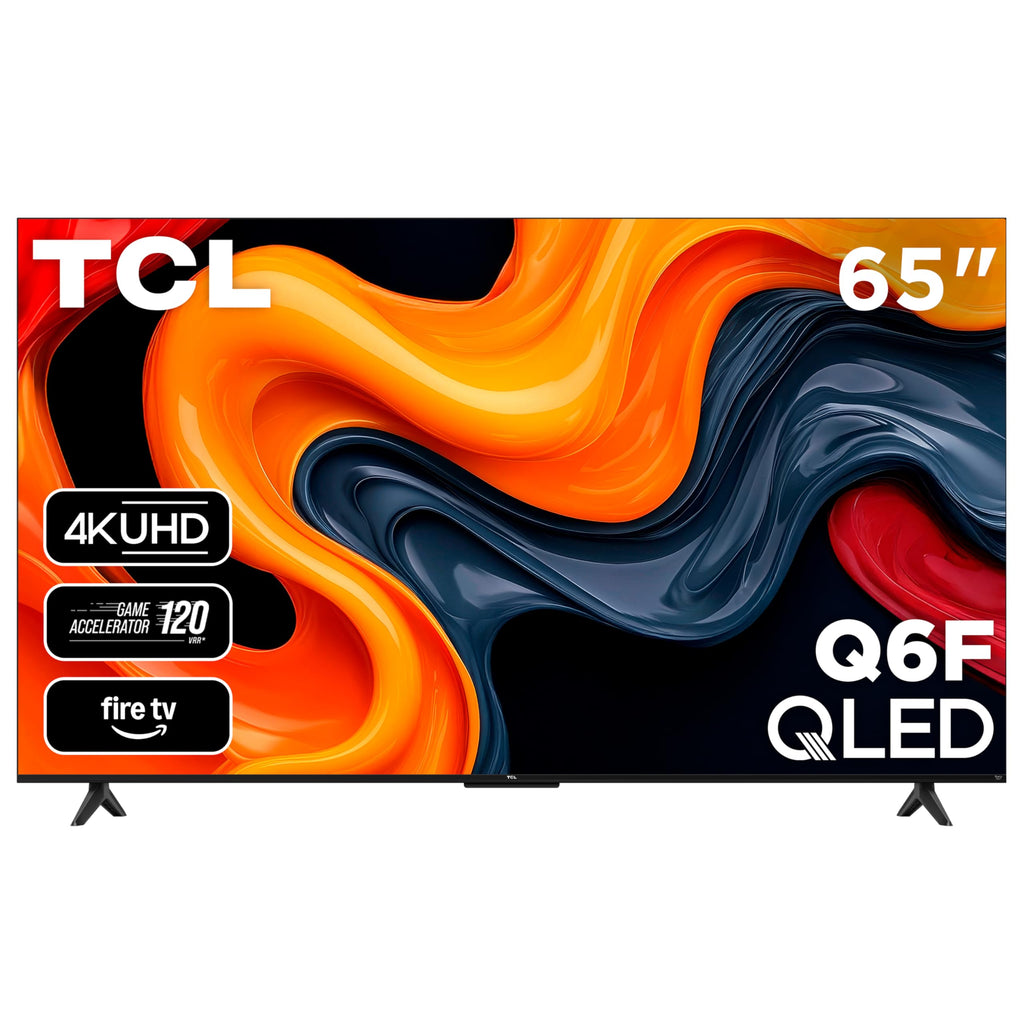 TCL 65-Inch Q6 QLED 4K UHD Smart TV with Fire TV (65Q651F, 2025 Model) Dolby Vision, HDR PRO+, Dolby Atmos, Alexa Built-in with Voice Remote, Apple AirPlay 2 Compatibility, Streaming Television