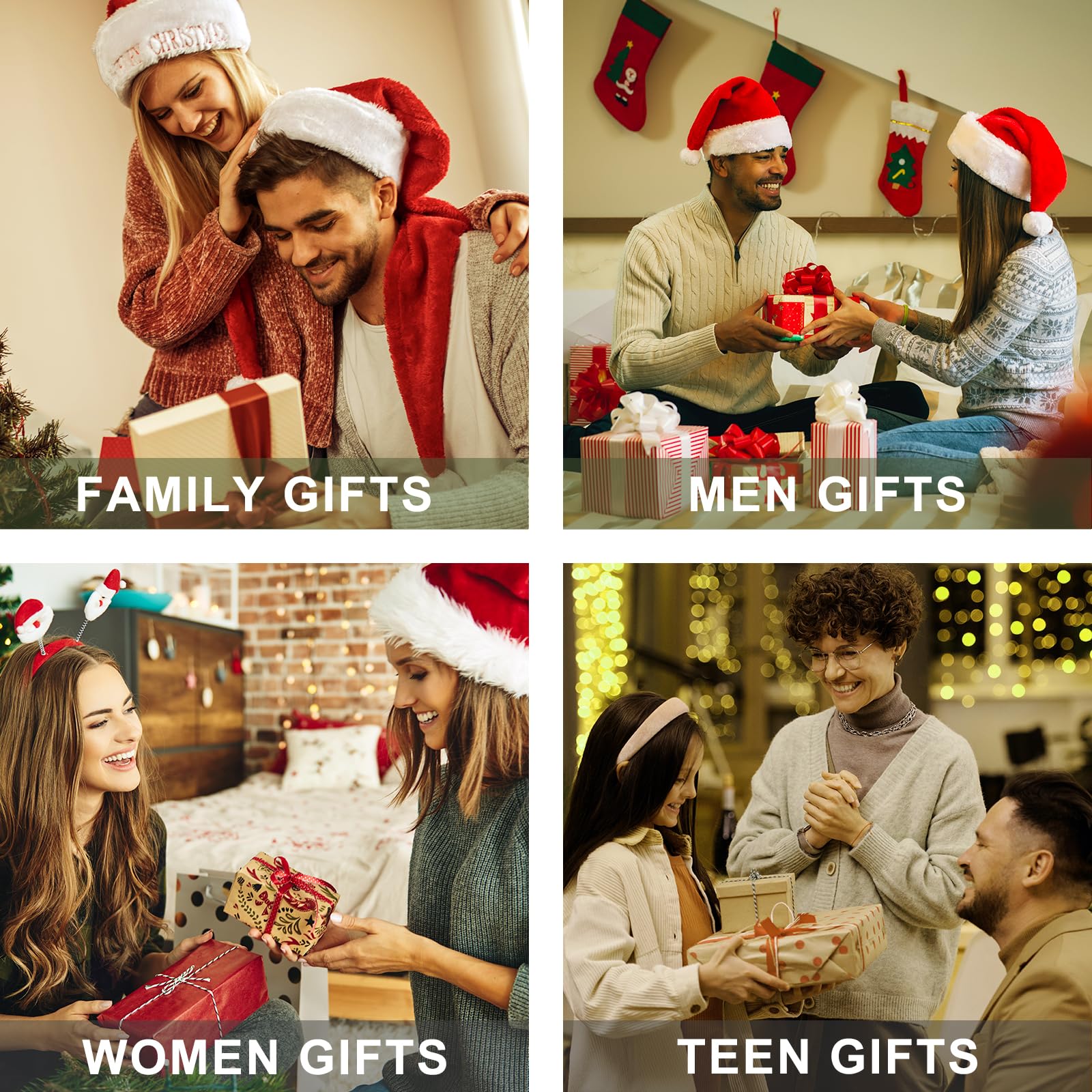 Christmas Beanie Winter Hat, Holiday Funny Xmas Gifts for Men Women Teens