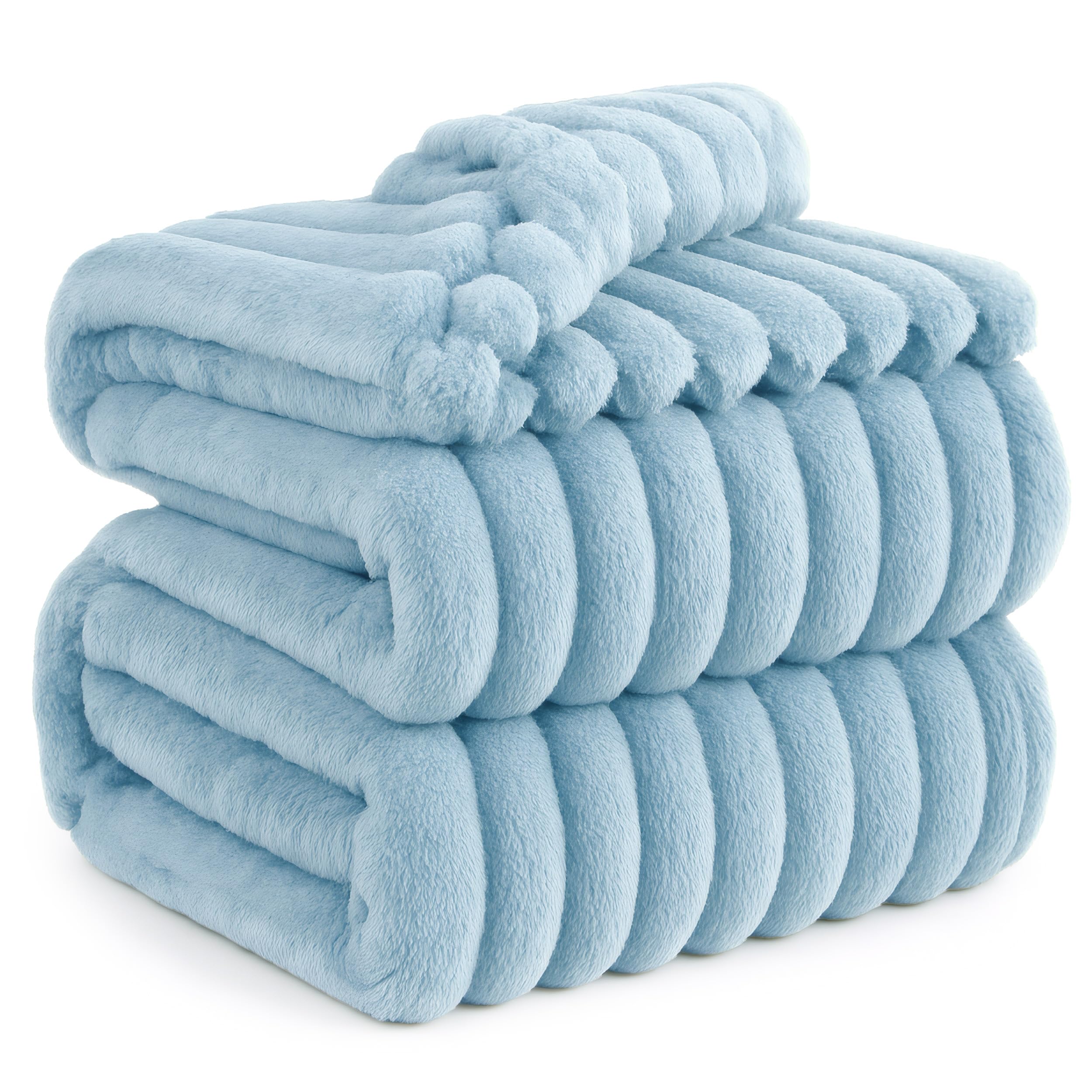 Bedsure Throw Blanket Living Room Home Decor- Gift for Mom Women Men, Soft Fluffy Fleece Cozy Fuzzy Plush Warm White Couch Bed Winter Blanket, Bedroom Christmas Decor Gifts for Him Her, 50x60